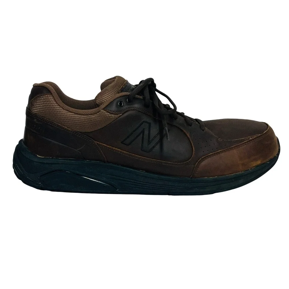 New Balance 928v3 Walking Shoes Mens 16 Brown Leather Rollbar Sneakers MW928BR